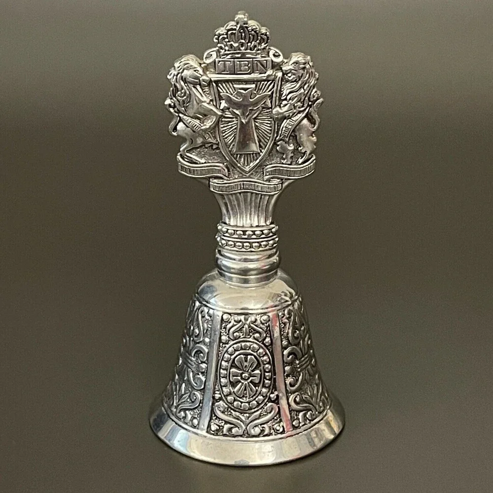 TBN‎ Trinity Broadcasting Network Bethlehem Silver-tone Metal Bell Made in Spain